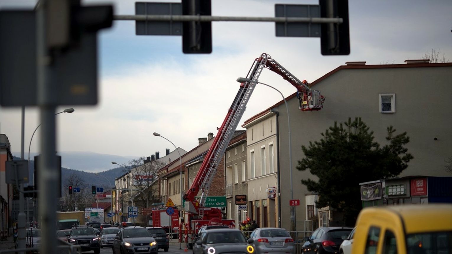 Gorlice Interwencja strażaków na ul Kościuszki FOTO AKTUALIZACJA