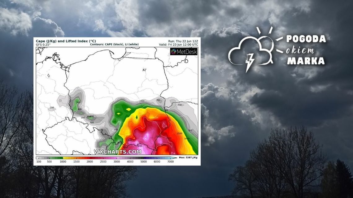 Ostrzeżenie przed gwałtownymi burzami POGODA OKIEM MARKA