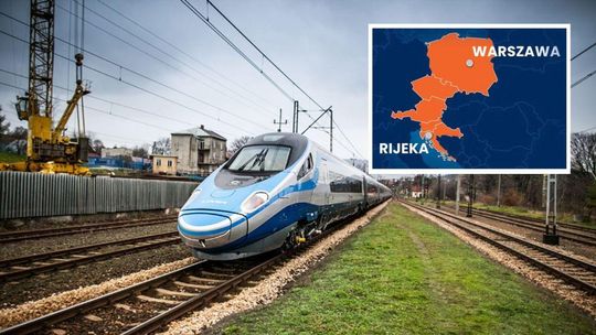 zdjęcie przedstawia pociąg na szynach