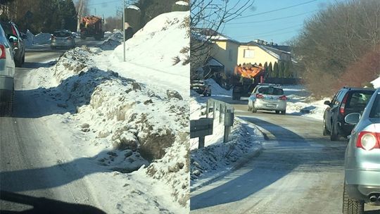 Biecz. Ulica Bochniewicza ze szczególną ostrożnością.