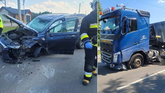 wypadek bobowa zderzenie volvo hyunday