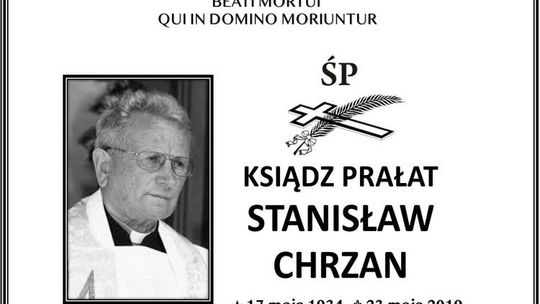 Bobowa. Ksiądz Stanisław Chrzan nie żyje.