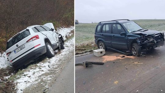 Bystra. Kolizja osobówek na drodze gminnej [AKTUALIZACJA]