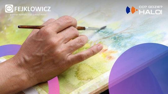 Zdjęcie przedstawia malującą dłoń na płótnie