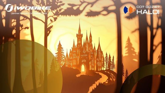 zdjęcie przedstawia zamek na tle lasu