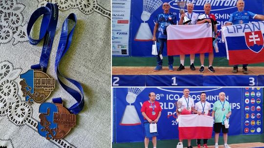 zdjęcie przedstawia mężczyzn z medalami