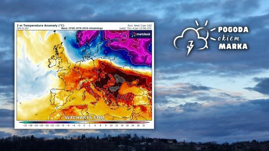 chmury nad gorlicami na pierwszym planie mapa pogody europy