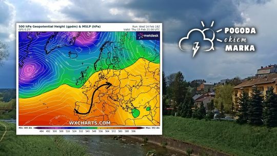brzeg rzeki i mapa pogody polski