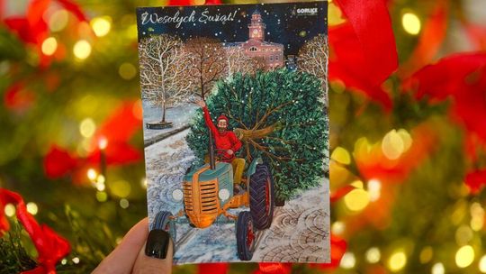Zdjęcie przedstawia pocztówki świąteczne