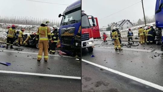 Droga z Nowego Sączą do Brzeska zablokowana. Znów tragiczny wypadek