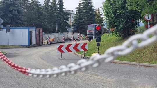 zdjęcie przedstawia sygnalizację świetlną na ulicy