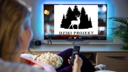 telewizor a na nim logo dzikiego projektu