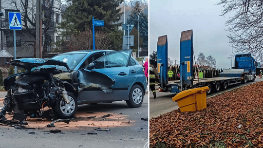 Gorlice. Kolizja seata z pojazdem ciężarowym [FOTO/AKTUALIZACJA]