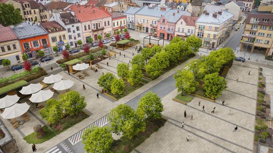 zdjęcie przedstawia Gorlicki rynek