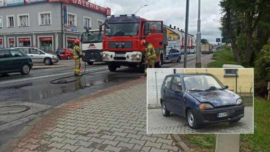 pożar auta kościuszki