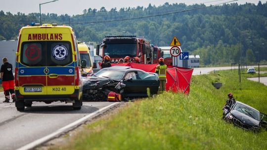wypadek śmiertelny na drodze krajowej nr 28 w Gorlicach
