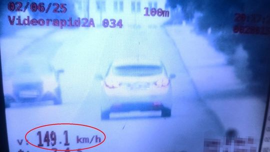 zdjęcie przedstawia samochód sfilmowany od tyłu i liczby prędkości