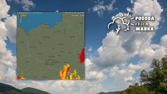 Chmury nad Zalewem Klimkówka i mapa pogody Polski