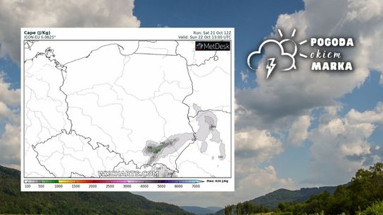 Mapa pogody i chmury nad Zalewem Klimkówka