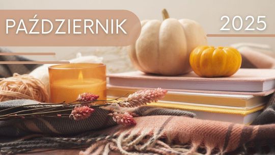 Zdjęcie przedstawia książki wśród jesiennych dekoracji