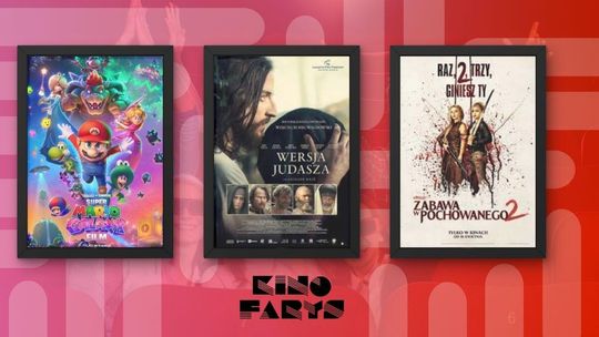 Zdjęcie przedstawia plakaty filmów wyświetlanych w kinie Farys w Bieczu
