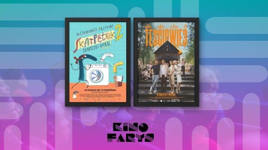 Zdjęcie przedstawia plakaty filmów wyświetlanych w kinie Farys w Bieczu