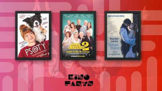 Zdjęcie przedstawia plakaty filmów wyświetlanych w kinie Farys w Bieczu