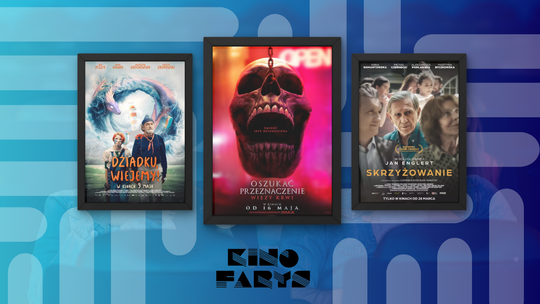 Plakaty filmów wyświetlanych w kinie Farys w Bieczu