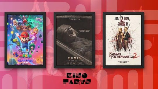 Zdjęcie przedstawia plakaty filmów wyświetlanych w kinie Farys w Bieczu
