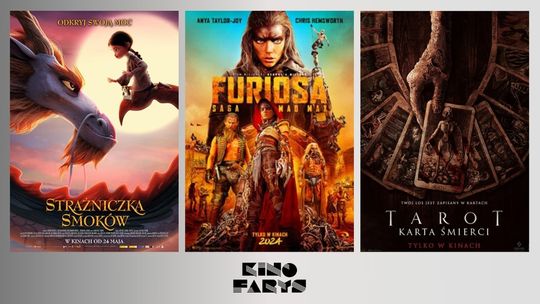 Plakaty filmów wyświetlanych w kinie Farys w Bieczu