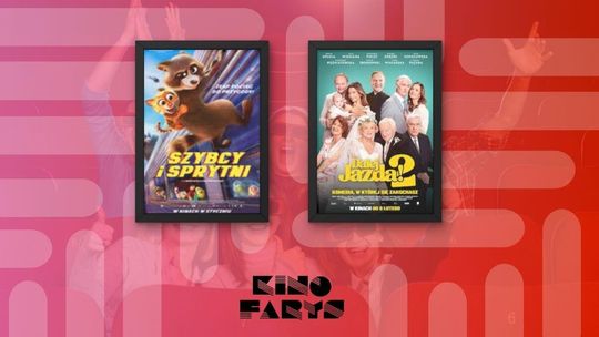 Zdjęcie przedstawia plakaty filmów wyświetlanych w kinie Farys w Bieczu