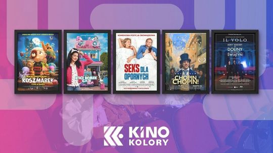 Zdjęcie przedstawia plakaty filmów wyświetlanych w Kinie Kolory w Gorlicach