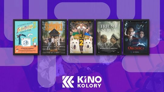 Zdjęcie przedstawia plakaty filmów wyświetlanych w Kinie Kolory w Gorlicach