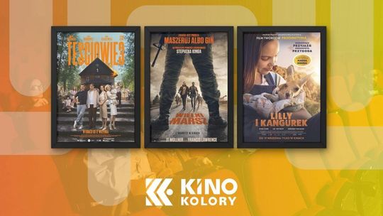 Zdjęcie przedstawia plakaty filmów wyświetlanych w Kinie Kolory w Gorlicach