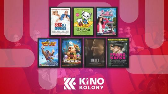 Zdjęcie przedstawia plakaty filmów wyświetlanych w Kinie Kolory w Gorlicach