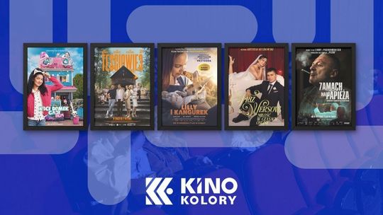 Zdjęcie przedstawia plakaty filmów wyświetlanych w Kinie Kolory w Gorlicach