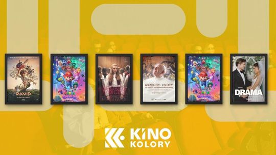 Zdjęcie przedstawia plakaty filmów wyświetlanych w Kinie Kolory w Gorlicach