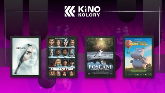 Zdjęcie przedstawia plakaty filmów wyświetlanych w Kinie Kolory w Gorlicach