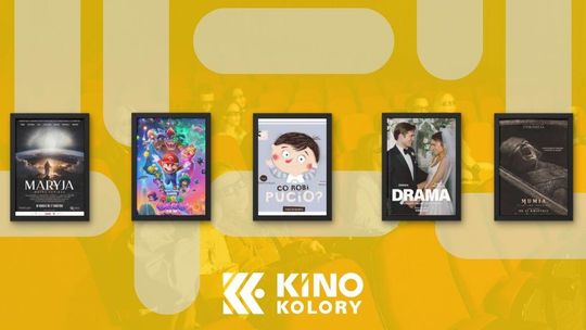 Zdjęcie przedstawia plakaty filmów wyświetlanych w Kinie Kolory w Gorlicach