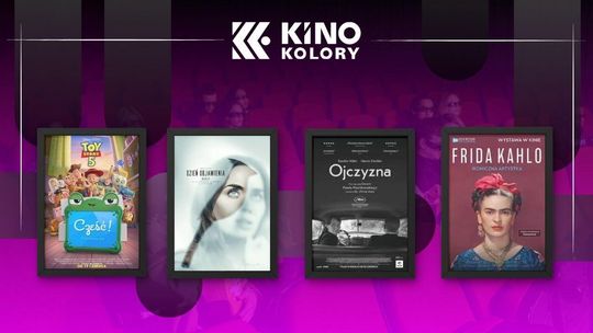 Zdjęcie przedstawia plakaty filmów wyświetlanych w Kinie Kolory w Gorlicach