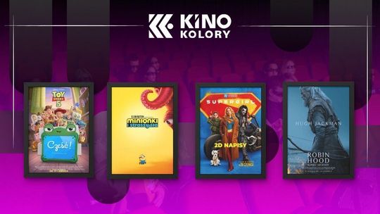 Zdjęcie przedstawia plakaty filmów wyświetlanych w Kinie Kolory w Gorlicach
