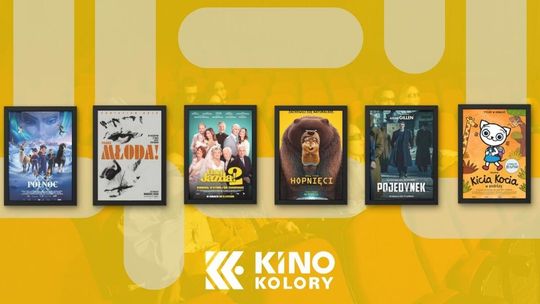 Zdjęcie przedstawia plakaty filmów wyświetlanych w Kinie Kolory w Gorlicach