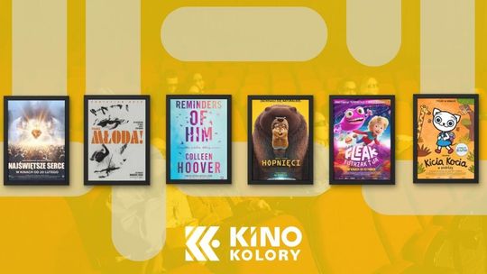 Zdjęcie przedstawia plakaty filmów wyświetlanych w Kinie Kolory w Gorlicach