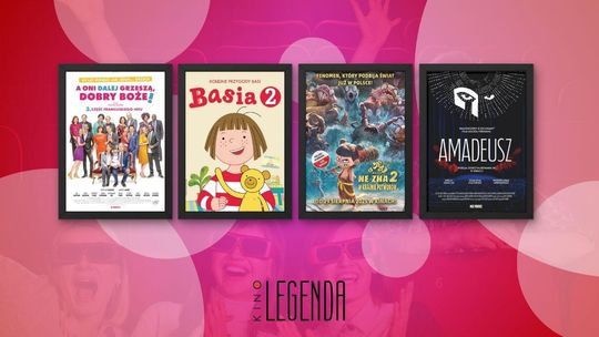 Plakaty filmów wyświetlanych w kinie Legenda w Gorlicach