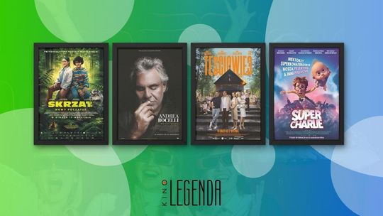 Zdjęcie przedstawia plakaty filmów wyświetlanych w kinie Legenda w Gorlicach