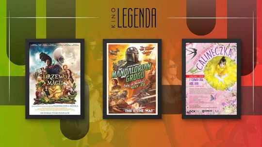 Zdjęcie przedstawia plakaty filmów wyświetlanych w kinie Legenda w Gorlicach