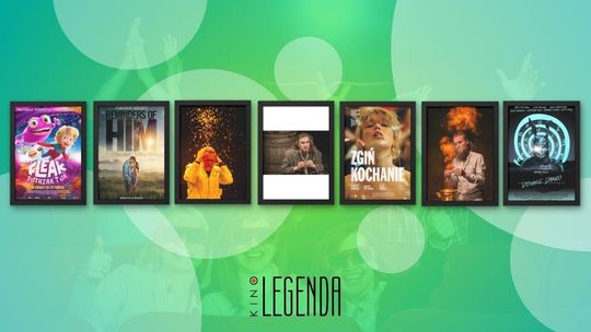 Zdjęcie przedstawia plakaty filmów wyświetlanych w kinie Legenda w Gorlicach