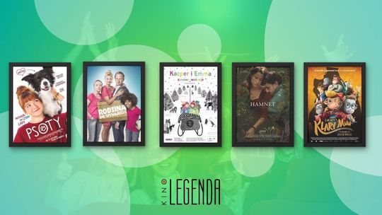 Zdjęcie przedstawia plakaty filmów wyświetlanych w kinie Legenda w Gorlicach
