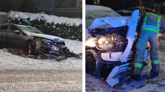 Kolizja w Stróżówce – droga zablokowana Kolizja w Stróżówce – droga zablokowana