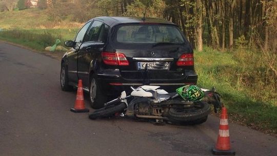 Kolizja w Wójtowej. Ucierpiał motocyklista.